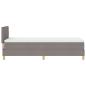 Preview: Boxspringbett mit Matratze Taupe 80x200 cm Stoff