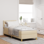 Preview: Boxspringbett mit Matratze Creme 80x200 cm Stoff