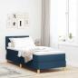 Preview: ARDEBO.de - Boxspringbett mit Matratze Blau 80x200 cm Stoff