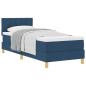 Preview: Boxspringbett mit Matratze Blau 80x200 cm Stoff