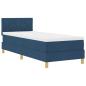Preview: Boxspringbett mit Matratze Blau 80x200 cm Stoff