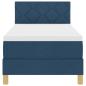 Preview: Boxspringbett mit Matratze Blau 80x200 cm Stoff