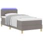 Preview: Boxspringbett mit Matratze Taupe 90x190 cm Stoff