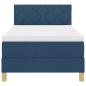 Preview: Boxspringbett mit Matratze Blau 90x190 cm Stoff
