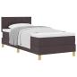 Preview: Boxspringbett mit Matratze Dunkelbraun 90x200 cm Stoff