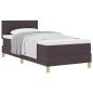 Preview: Boxspringbett mit Matratze Dunkelbraun 90x200 cm Stoff