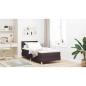 Preview: Boxspringbett mit Matratze Dunkelbraun 90x200 cm Stoff