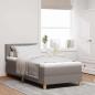 Preview: ARDEBO.de - Boxspringbett mit Matratze Taupe 90x200 cm Stoff