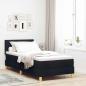 Preview: ARDEBO.de - Boxspringbett mit Matratze Schwarz 100x200 cm Stoff