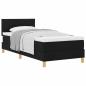 Preview: Boxspringbett mit Matratze Schwarz 100x200 cm Stoff