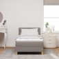 Preview: Boxspringbett mit Matratze Taupe 100x200 cm Stoff