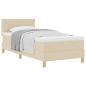 Preview: Boxspringbett mit Matratze Creme 100x200 cm Stoff