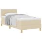 Preview: Boxspringbett mit Matratze Creme 100x200 cm Stoff
