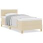 Preview: Boxspringbett mit Matratze Creme 100x200 cm Stoff