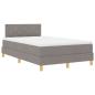 Preview: Boxspringbett mit Matratze Taupe 120x190 cm Stoff