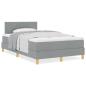 Preview: Boxspringbett mit Matratze Hellgrau 120x200 cm Stoff