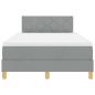 Preview: Boxspringbett mit Matratze Hellgrau 120x200 cm Stoff