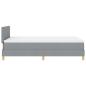 Preview: Boxspringbett mit Matratze Hellgrau 120x200 cm Stoff
