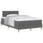 Preview: Boxspringbett mit Matratze Dunkelgrau 120x200 cm Stoff