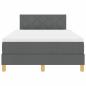 Preview: Boxspringbett mit Matratze Dunkelgrau 120x200 cm Stoff