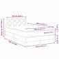 Preview: Boxspringbett mit Matratze Schwarz 120x200 cm Stoff