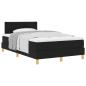 Preview: Boxspringbett mit Matratze Schwarz 120x200 cm Stoff