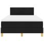 Preview: Boxspringbett mit Matratze Schwarz 120x200 cm Stoff