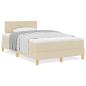 Preview: Boxspringbett mit Matratze Creme 120x200 cm Stoff