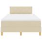 Preview: Boxspringbett mit Matratze Creme 120x200 cm Stoff