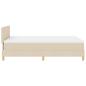 Preview: Boxspringbett mit Matratze Creme 120x200 cm Stoff