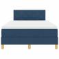Preview: Boxspringbett mit Matratze Blau 120x200 cm Stoff