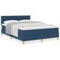 Preview: Boxspringbett mit Matratze Blau 140x190 cm Stoff