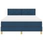Preview: Boxspringbett mit Matratze Blau 140x190 cm Stoff