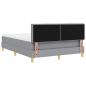 Preview: Boxspringbett mit Matratze Hellgrau 140x200 cm Stoff