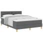 Preview: Boxspringbett mit Matratze Dunkelgrau 140x200 cm Stoff