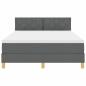 Preview: Boxspringbett mit Matratze Dunkelgrau 140x200 cm Stoff