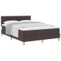 Preview: Boxspringbett mit Matratze Dunkelbraun 140x200 cm Stoff