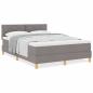 Preview: Boxspringbett mit Matratze Taupe 140x200 cm Stoff