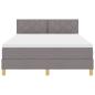 Preview: Boxspringbett mit Matratze Taupe 140x200 cm Stoff