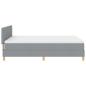 Preview: Boxspringbett mit Matratze Hellgrau 160x200 cm Stoff