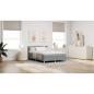 Preview: Boxspringbett mit Matratze Hellgrau 160x200 cm Stoff