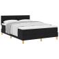 Preview: Boxspringbett mit Matratze Schwarz 160x200 cm Stoff