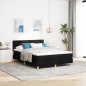 Preview: Boxspringbett mit Matratze Schwarz 160x200 cm Stoff
