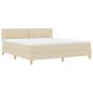 Preview: ARDEBO.de - Boxspringbett mit Matratze Creme 180x200 cm Stoff