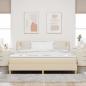 Preview: Boxspringbett mit Matratze Creme 180x200 cm Stoff