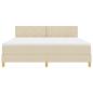 Preview: Boxspringbett mit Matratze Creme 180x200 cm Stoff