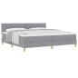 Preview: Boxspringbett mit Matratze Hellgrau 200x200 cm Stoff