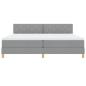 Preview: Boxspringbett mit Matratze Hellgrau 200x200 cm Stoff