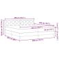 Preview: Boxspringbett mit Matratze Hellgrau 200x200 cm Stoff