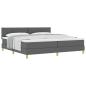 Preview: Boxspringbett mit Matratze Dunkelgrau 200x200 cm Stoff